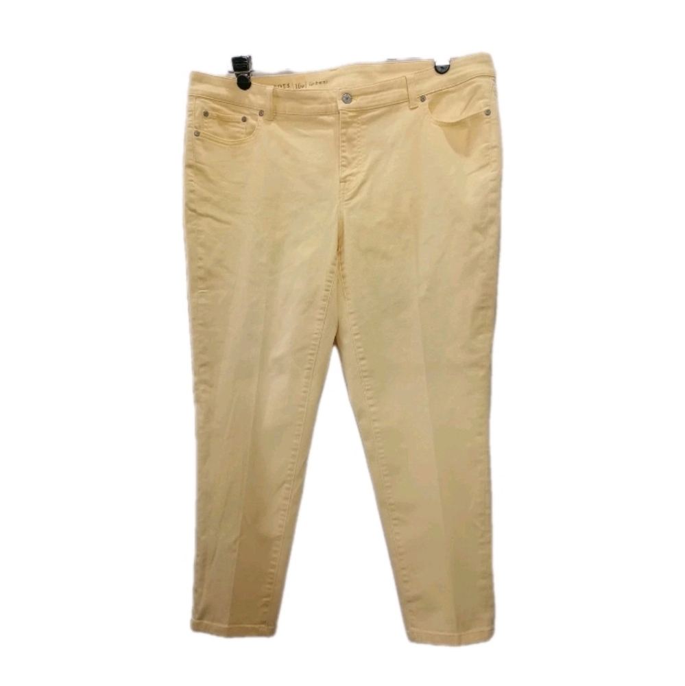 Talbots Flawless Girlfriend Jeans Stretch Yellow Size 16W